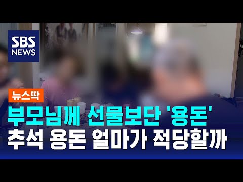   부모님께 선물보단 용돈 추석 용돈 얼마가 적당할까 SBS 뉴스딱