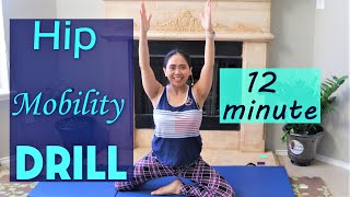 12 Minute Hip Mobility Drill Daily Workout Routine (Follow Along)