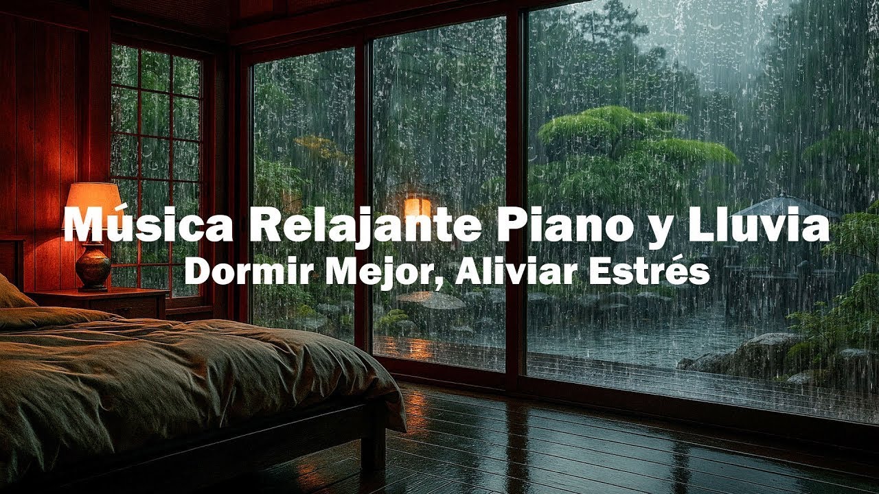Música Relajante para Dormir y Meditar | Lluvia Nocturna + Piano para ...