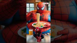 Superheroes Eat noodles ❤️ Marvel & Dc - All Characters #avengers #marvel #shorts
