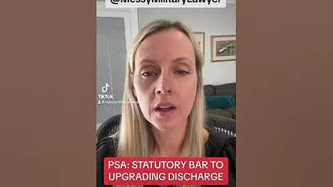 PSA: Statutory Bar To Upgrading Discharge - Law Office of Jocelyn C. Stewart