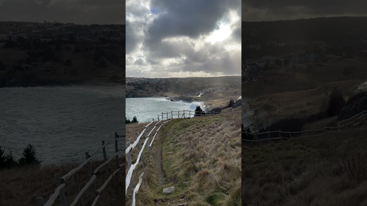 Epic waves at Torbay Beach from East Coast Trail | Newfoundland 