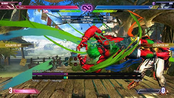 SF6 | Blanka Corner Combo Blanka-Chan Sequence (Level 2 to Level 1) [7535 Sum Damage]