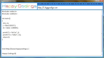 Absolute value of long integer how to use labs c code example