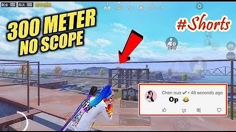 300meter😱 No scope AWM headshot in BGMI #shorts