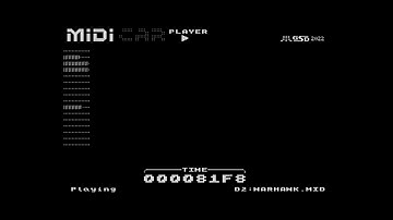 Warhawk MIDI on Atari8 by MIDIcar and DreamBlaster S2 Sound Module