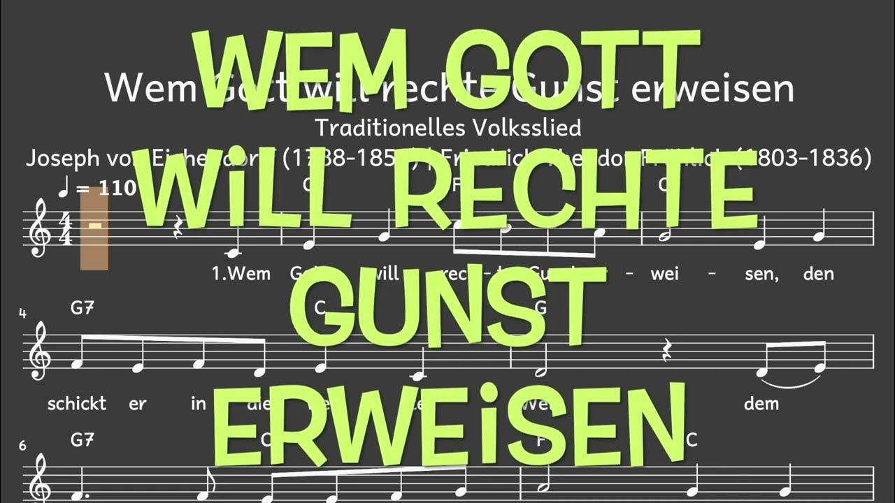 Wem Gott Will Rechte Gunst Erweisen Text www.youtube.com