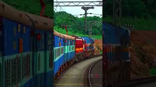WDP4D & WAP4 IN CURVE WITH ICF COACHES. #railway #indianrailways #train