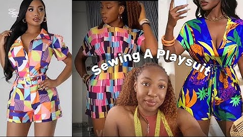 Sewing a Playsuit / jumpsuit step by step plus Free Pattern