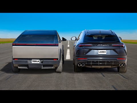 Видео: Tesla Cybertruck против Lamborghini Urus: ГОНКА