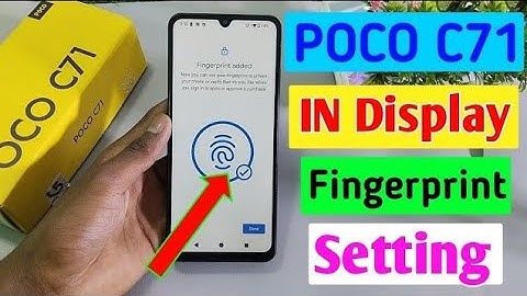 Poco c71 me fingerprint lock kaise lagaye / how to set fingerprint lock in poco c71 me //