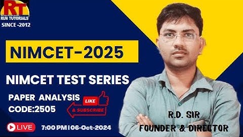 NIMCET TEST SERIES-2025/PAPER code-2505 /SHORTCUT/TRICKS/# varanasi/#NIMCET2025/#mca