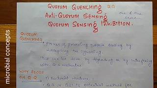 #Quorum Quenching #Quorum sensing inhibition | Quorum quenching | Q.Q