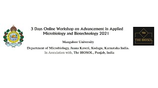 3 Days Online Workshop On Advancement In Applied Microbiology And Biotechnology 2021