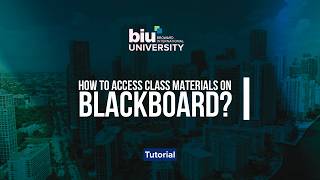 How to access class materials on Blackboard?