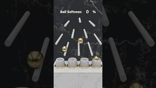 0% vs 100% Soft Ball in Drop Simulation #shorts #physics