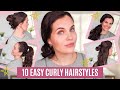 10 SUPER QUICK &amp; EASY HAIRSTYLES FOR NATURALLY CURLY HAIR