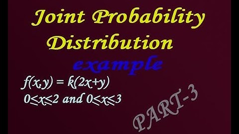 Joint probability distribution for discrete random variable interesting example(PART-3)