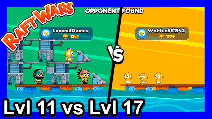 Poki Games ✓ Raft Wars Multiplayer ⚠️ Lvl 5 vs 13 [4k Gameplay