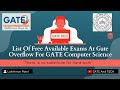 List Of Free Availble Exams At Gate Overflow | GATE Computer Science