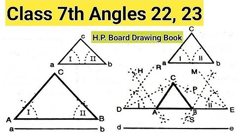 Class 7th Angles 22 and 23 || H.P.Board Drawing Book || H.P. Board drawing Book