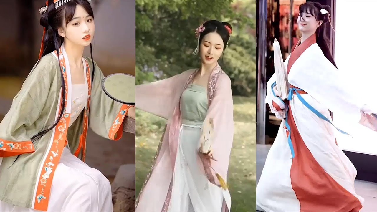 Tik Tok Douyin's beautiful Chinese Hanfu/Traditional Chinese costumes/Hanfu  beauty street video - YouTube , Traditional chinese street fashion
