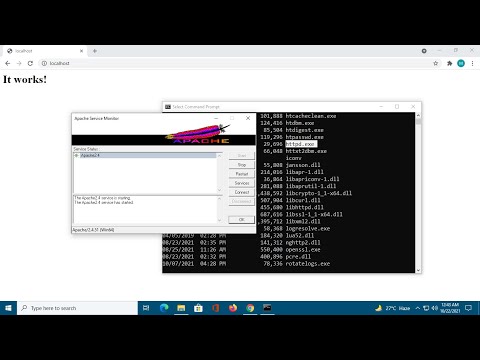 How to install apache2.4 server zip file in windows 10/11 as a service | works with apache2.4 server