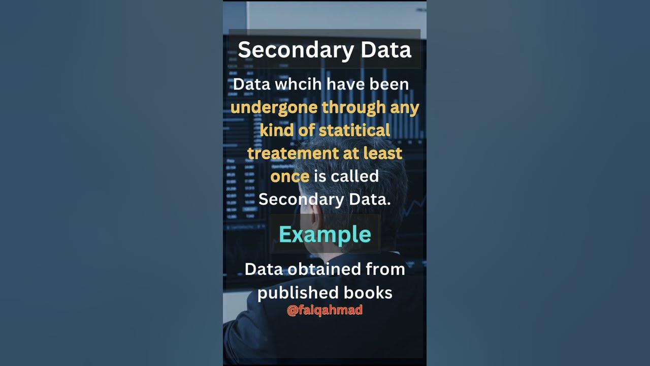 what is secondary data | meaning & example of secondary data #shorts ...