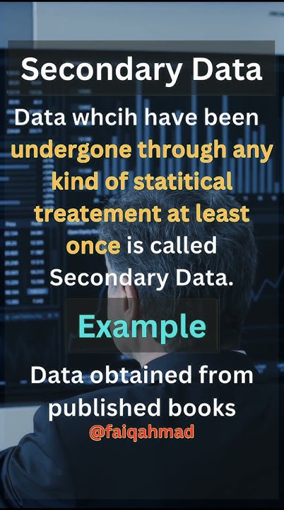 what is secondary data | meaning & example of secondary data #shorts ...