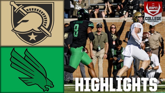 North Texas Stuns Army in Overtime Thriller: Hawkins’ Four TDs Power Mean Green to 45-38 Victory