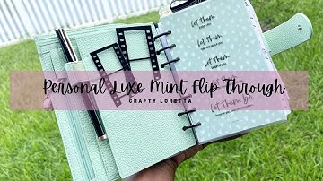 Moterm Personal Luxe Pebbled Mint Planner Flip Through | FCC Inserts