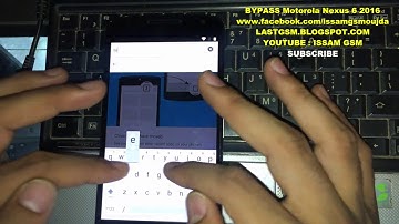 Motorola Nexus 6 BYPASS GOOGLE ACCOUNT REMOVE FRP 2016