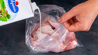 Marinade In The Bag, With Milk - The Most Tender Chicken Legs That You Have Eaten