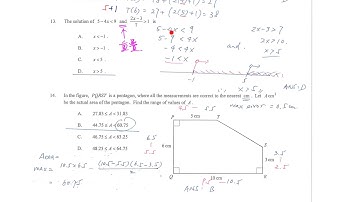 DSE 數學 2020 卷二 MATHS PAPER 2 MC Q12 Q13 Q14 Q15