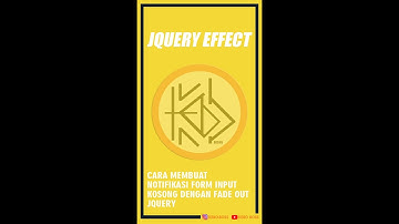 CARA MEMBUAT NOTIFIKASI FORM INPUT KOSONG DENGAN FADE OUT JQUERY #jquery #javascript #short #shorts
