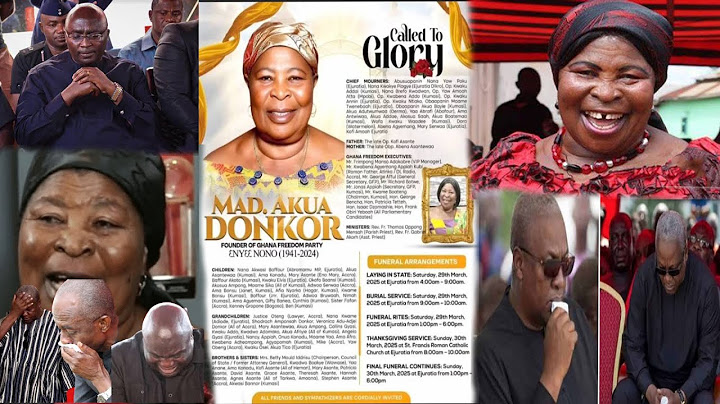 Live from  Madam Akua Donkor Final funeral rite  who passes away during 2024 general election. Pt-1