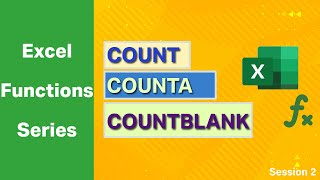 Excel Functions - COUNT | COUNTA | COUNTBLANK #excelformula #excel #exceltutorial