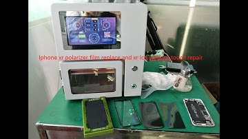 iphone xr polarizer film lamination with glass with touch digizital,and touch glass oca lamination