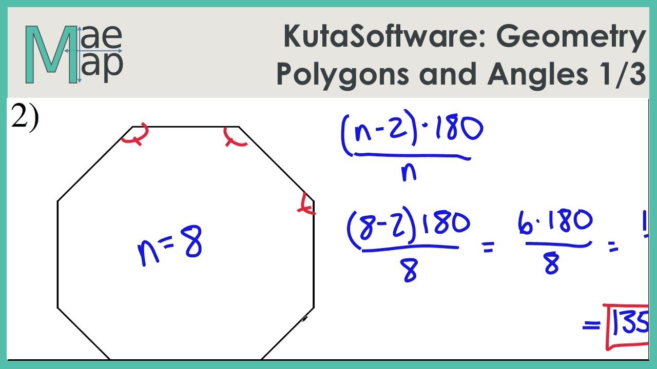 KutaSoftware: Geometry- Polygons And Angles Part 22 Inside Polygon And Angles Worksheet