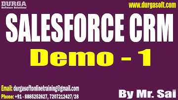 SALESFORCE CRM tutorials || Demo - 1 || by Mr. Sai On 22-01-2024 @7AM IST
