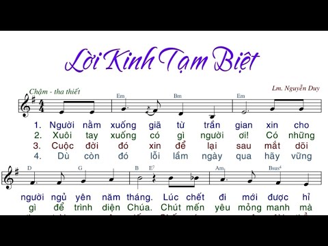 LỜI KINH TẠM