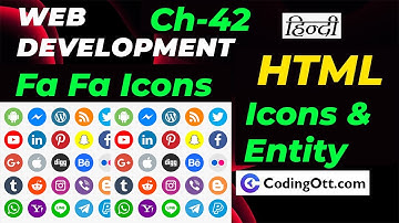 #42 Entity & Font Awesome Icon | HTML tutorial for beginners | Web Development Tutorial in Hindi