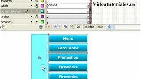 Menu desplegable en Flash, Drop down menu flash Prte2