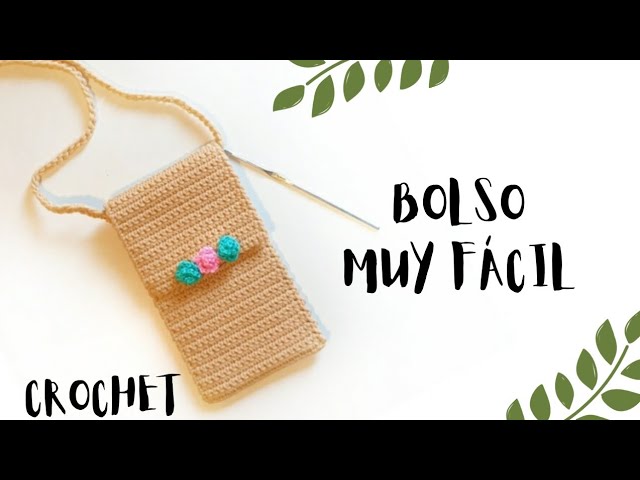 BOLSO PARA CELULAR tejido a crochet - MODA CROCHET MARITZA 
