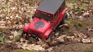 Northern Michigan trail riding with the Punisher Jeep (Axial SCX10)
