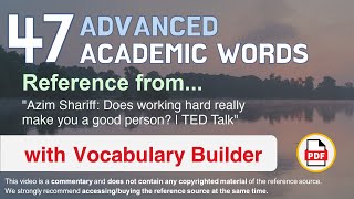 47 Advanced Academic Words Ref from \\