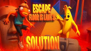 SOLUTION ESCAPE ROOM - FLOOR IS LAVA 2 🔥 Fortnite by JALF