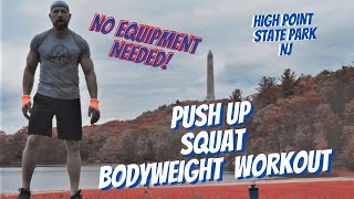 Push Up Bodyweight Squat 20 Minute Workout 20 Down 210 reps No Equipment