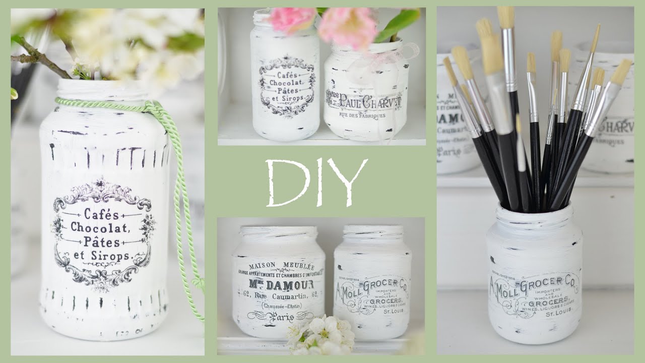 Diy nostalgische dekogläser im shabby chic stil ...