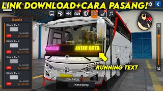 BURUAN COBAIN! Cara Pasang Fitur Running Text Bus Simulator Indonesia!